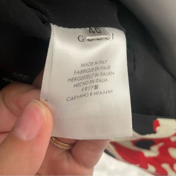 GUCCI- Pre-Fall 2014 Red and Black Leopard Print A Line Dress Size 40 - Picture 9 of 13